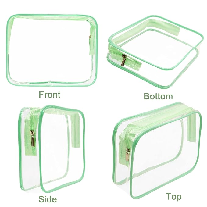 APREUTY Clear Makeup Bags, TSA Approved 6 Pcs Cosmetic Makeup Bags Set Clear PVC - Image 8