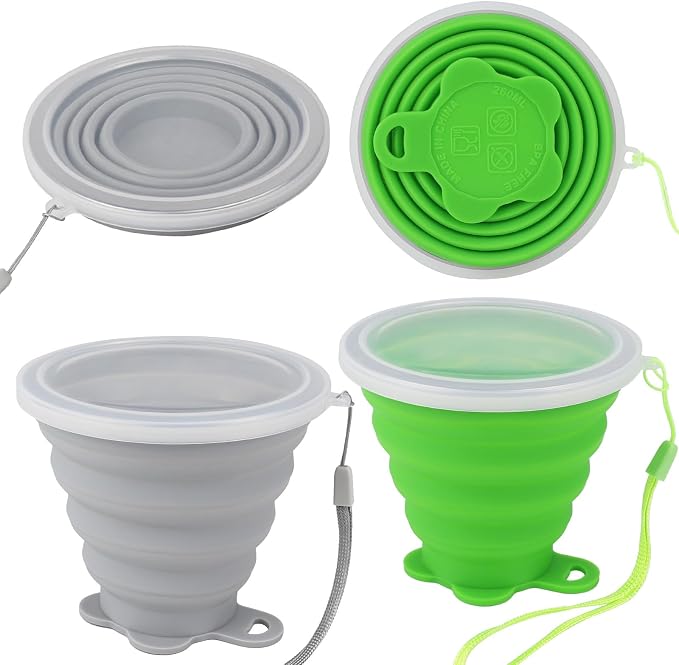 JBER Silicone Collapsible Travel Cup, Silicone Folding Camping Cup - Image 2