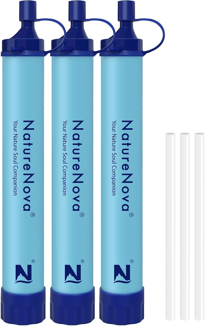 Personal Water Filter Straw Outdoor Portable Filtration Emergency Survival Gear by NatureNovaProducts