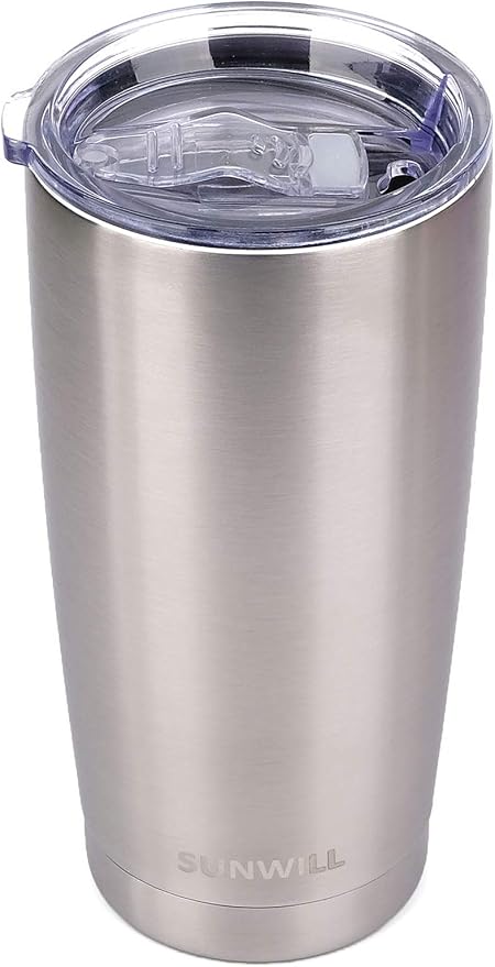 SUNWILL Travel Coffee Tumbler 20 oz, Stainless Steel Mug by SUNWILL