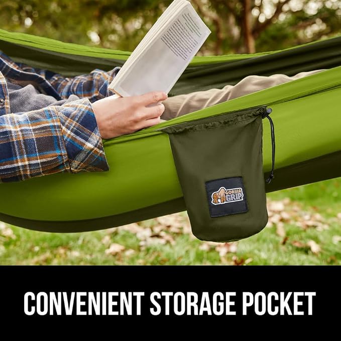 GORILLA GRIP Durable Portable Camping Hammock, Holds 400lbs - Image 9