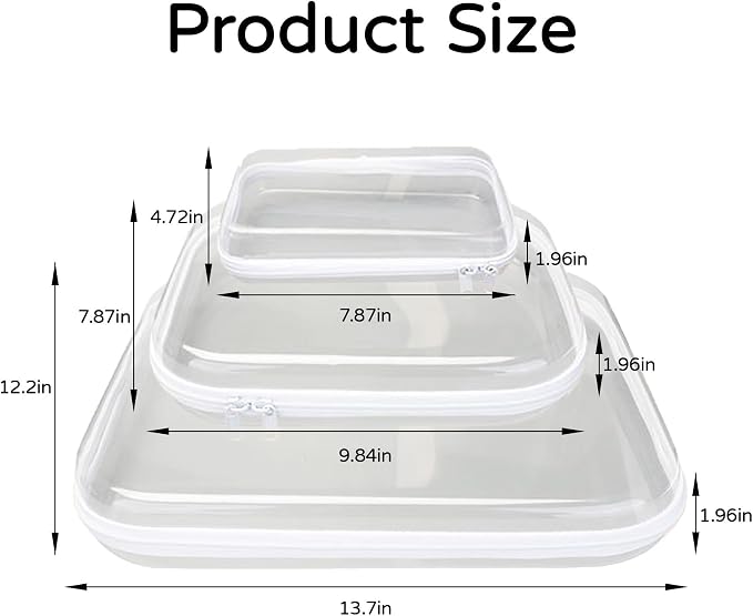 3PCS Zippered Transparent Cases - Image 2