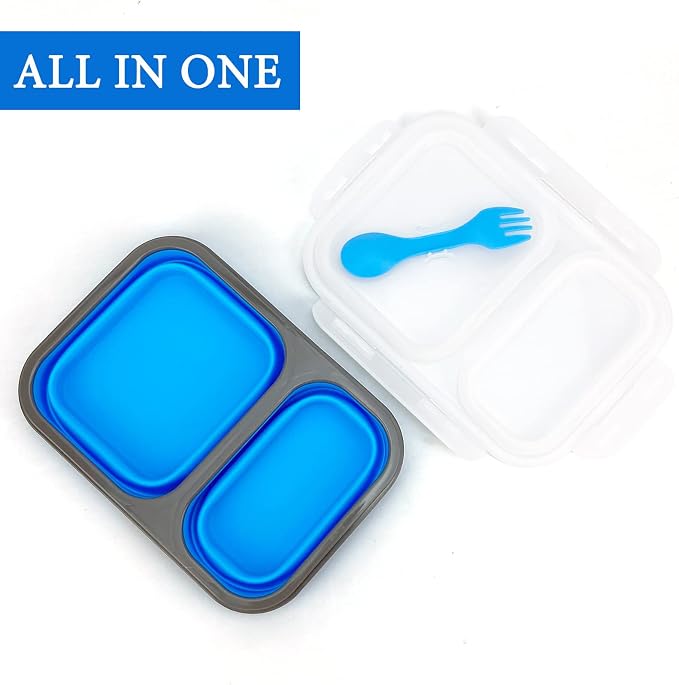 2 Compartments Collapsible Airtight Bento Box - Image 3
