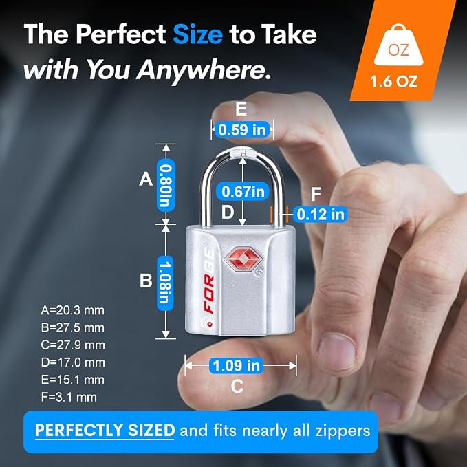 TSA Approved Luggage Locks, Ultra-Secure Dimple Key Travel Locks - Image 7