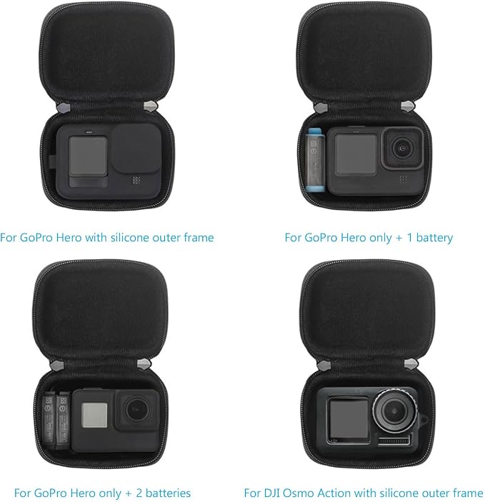 JSVER Mini Carrying Case for GoPro Hero 13/12/11/10/9/8/7/6/5/4/3, DJI Osmo - Image 4