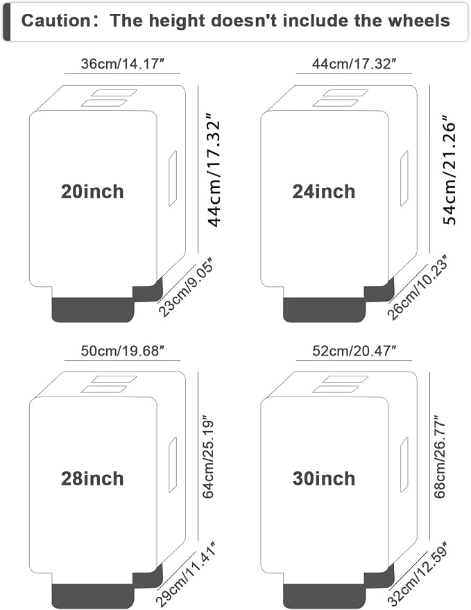 Clear Luggage Cover for 28 inch Suitcase Tsa Approved Thicken PVC Plastic - Image 2