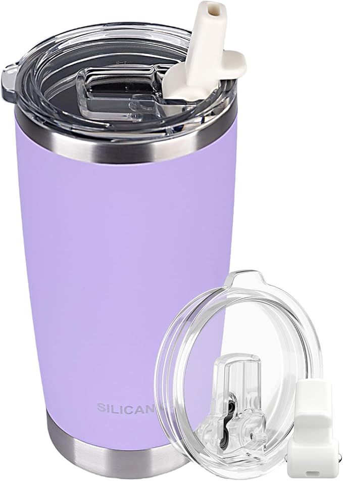 20 oz Stainless Steel Vacuum Insulated Tumbler by Patent-pendingstraw1secondoff1secondon3-secondclean