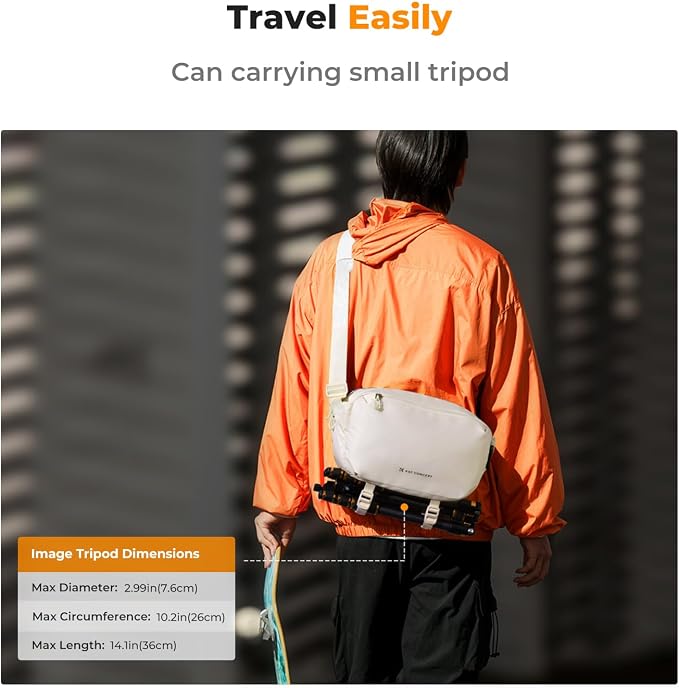 K&F Concept 2 in 1 Sling Bag Everyday Shoulder Bag & Multifunction Photography - Image 5
