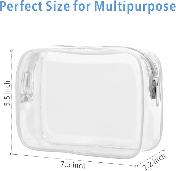 PACKISM Clear Toiletry Bag, 5 Pack TSA Approved Toiletry Bag Quart Size Bag - Image 4
