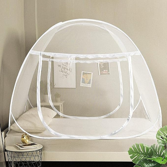 AMMER Pop Up Mosquito Net Tent for Beds, Portable Foldable Mosquito Netting by AMMER