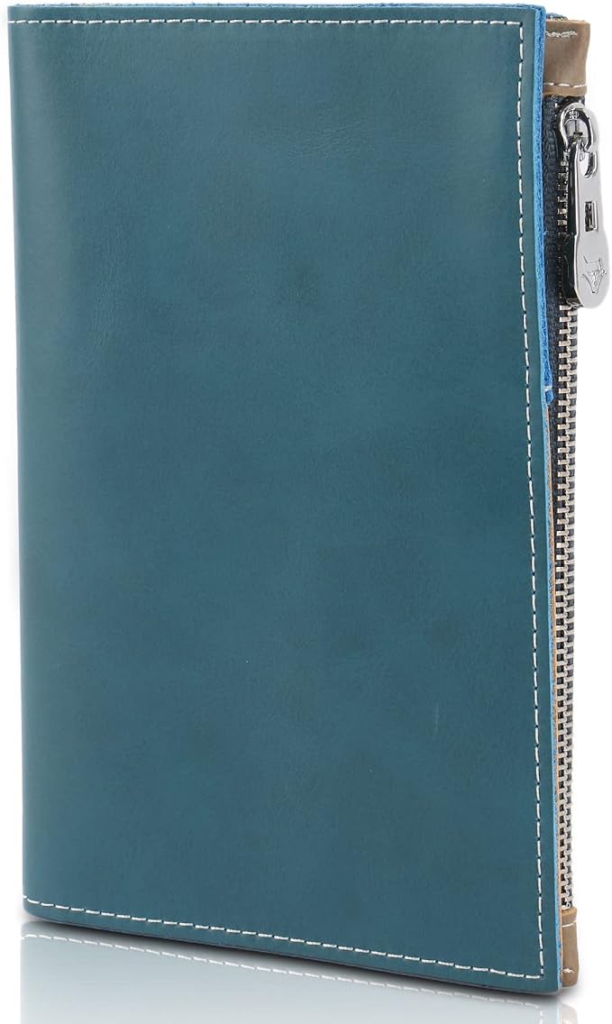 Genuine Leather Travel Passport Wallet, Slim RFID Blocking Holder by Plinvo