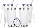 20oz Tumbler with Straw and Brush, Stainless Steel Vacuum Insulated tumbler by Unknown