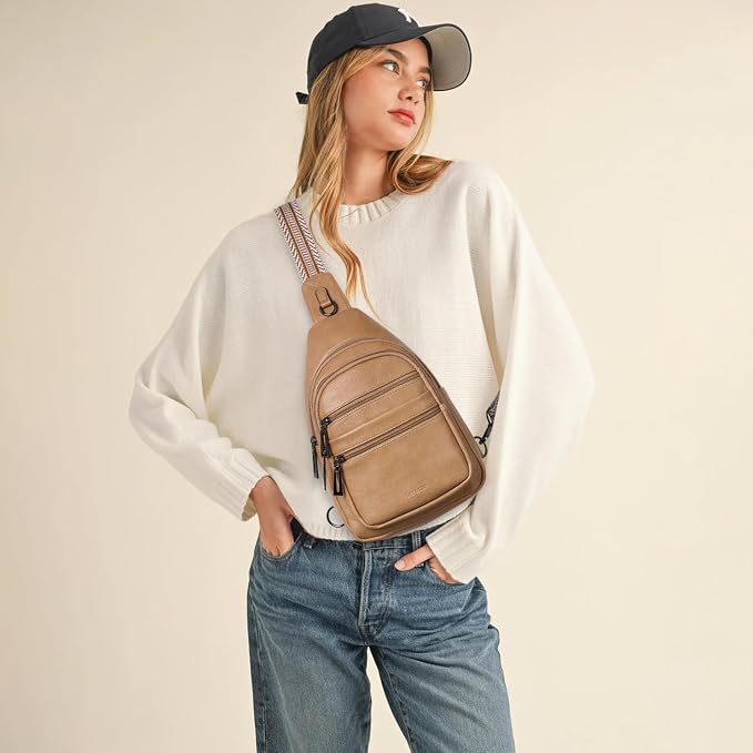 Sling Bag for Women Cross Body Purse Fanny Pack Sling Backpack Vegan Leather - Image 8