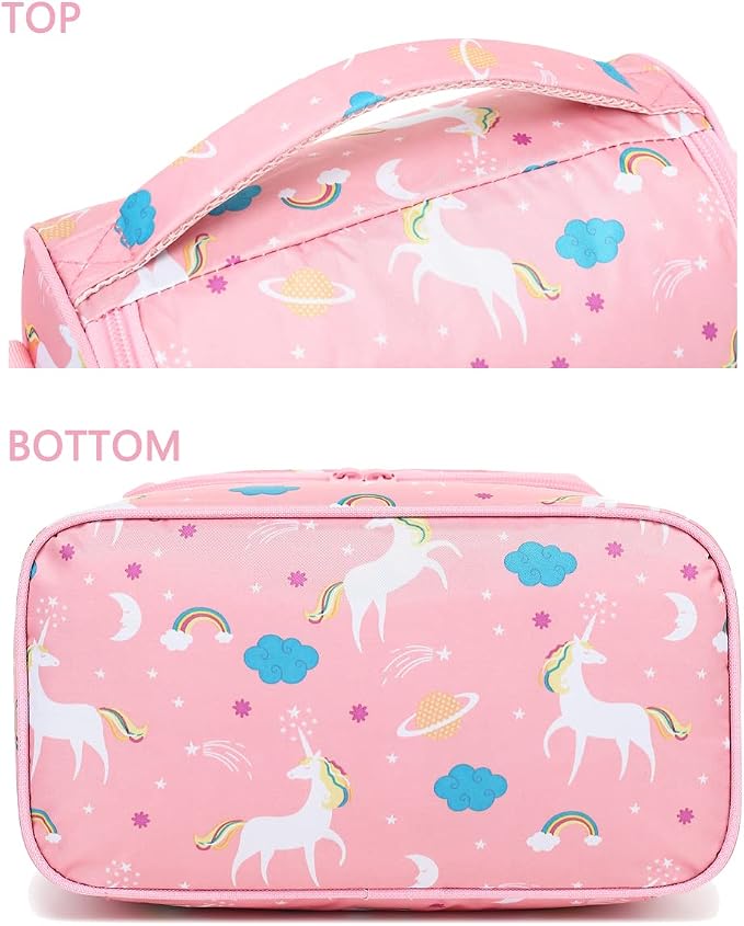 FlowFly Kids Double Decker Cooler Insulated Lunch Bag Large Tote - Image 7