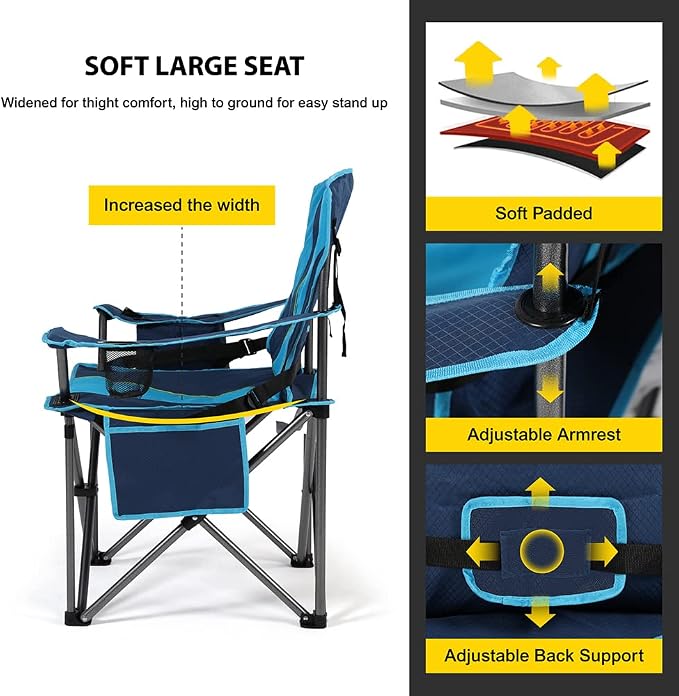 FAIR WIND Oversized Fully Padded Camping Chair - Image 4