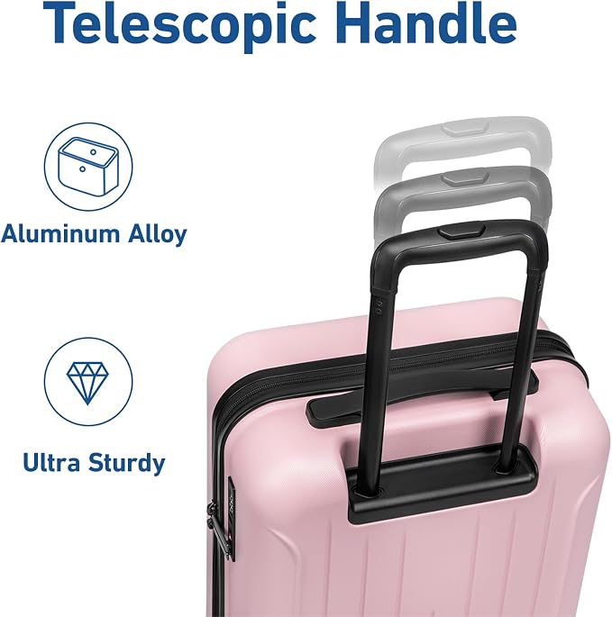 KYME Suitcase Hardshell With Double Spinner Wheels, PC+ABS TSA Lock Travel - Image 5