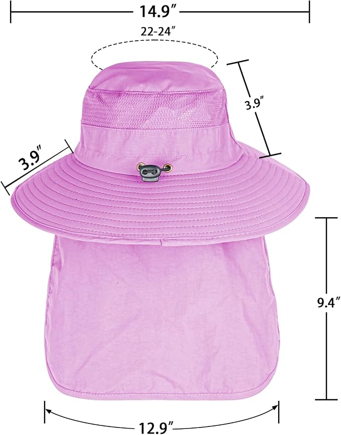 Sun Hats for Men Women Fishing Hat UPF 50+ Breathable Wide Brim Bucket Hats - Image 7