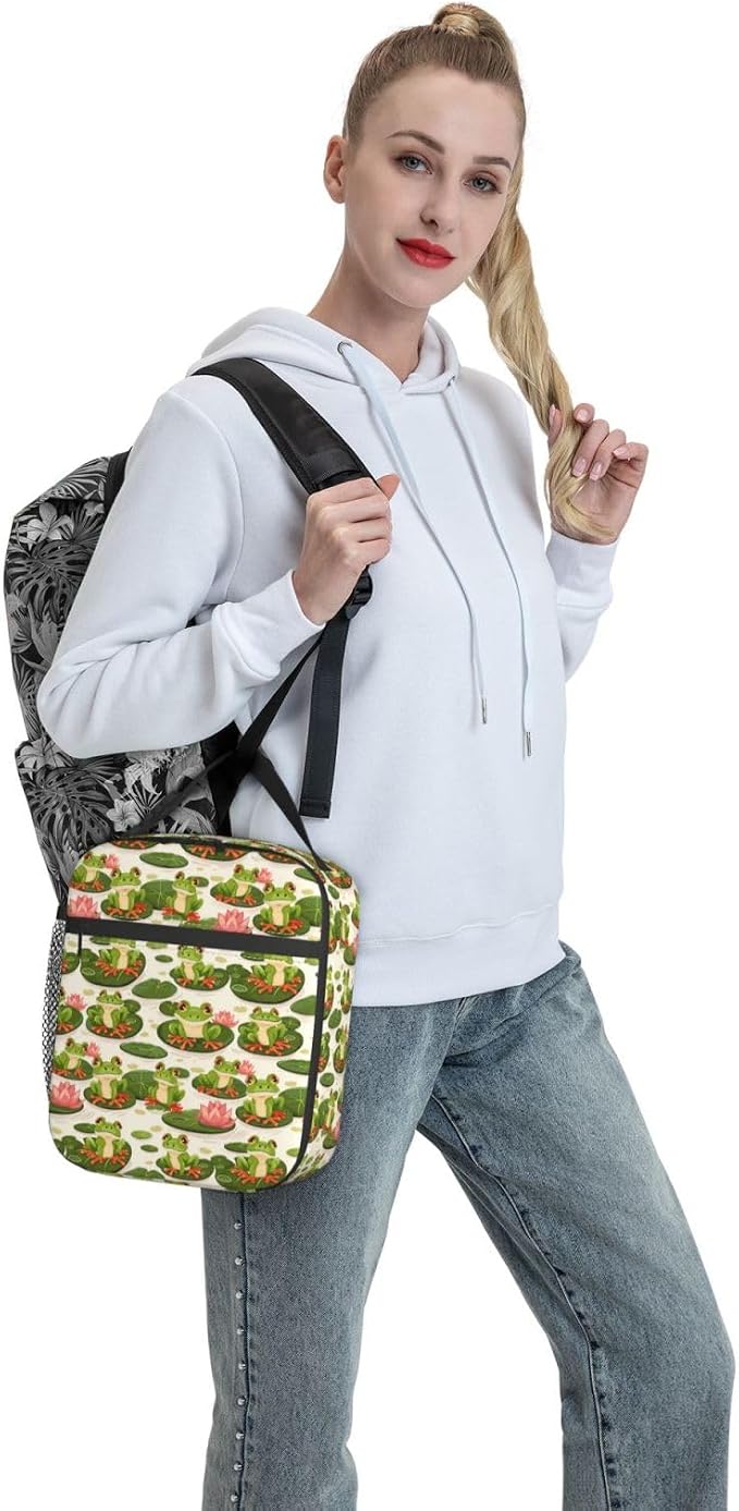 Frog Insulated Lunch Box for Women Men Frog Lunch Bag for Travel, or Fishing - Image 7