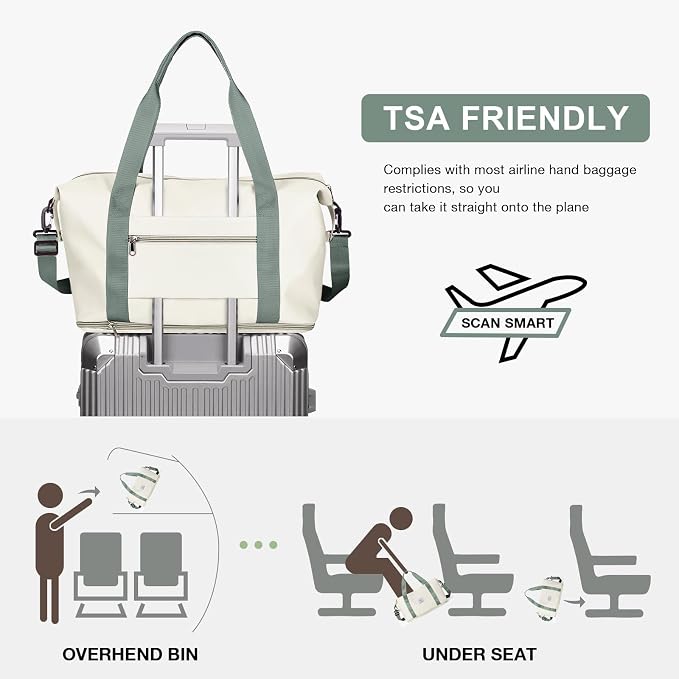 Travel Duffel Bag, Sports Tote Gym Bag, Shoulder Weekender Overnight Bag - Image 5