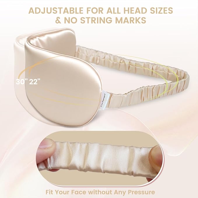 Pure 22 Momme 6A Grade Mulberry Silk Sleep Mask - Image 4