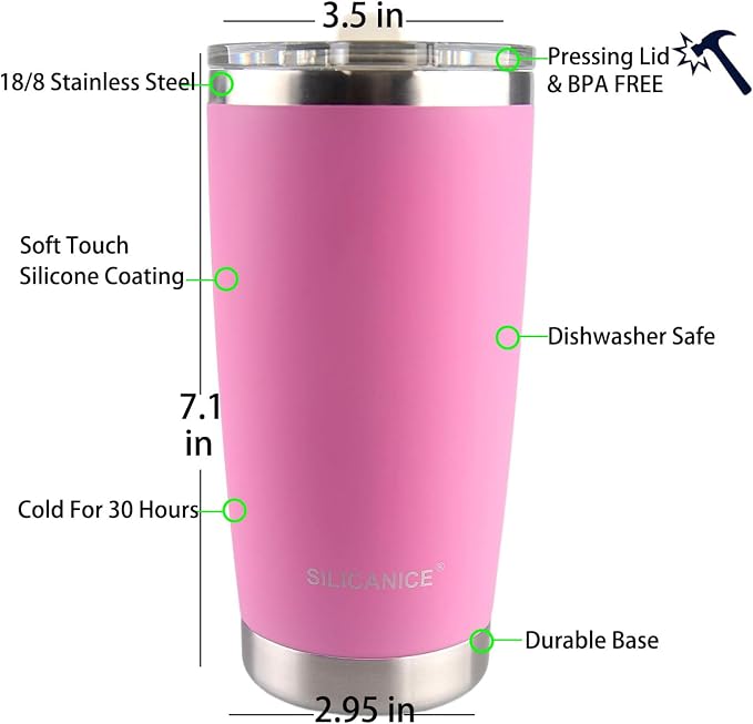 20 oz Stainless Steel Vacuum Insulated Tumbler - Image 7