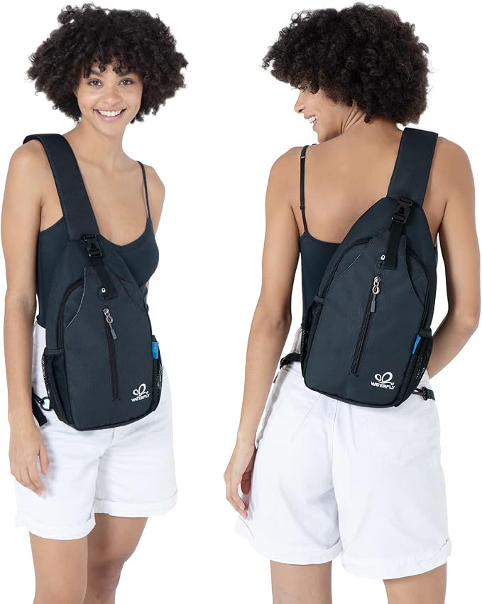 WATERFLY Crossbody Sling Backpack Sling Bag Travel Hiking Chest Bag Daypack - Image 6