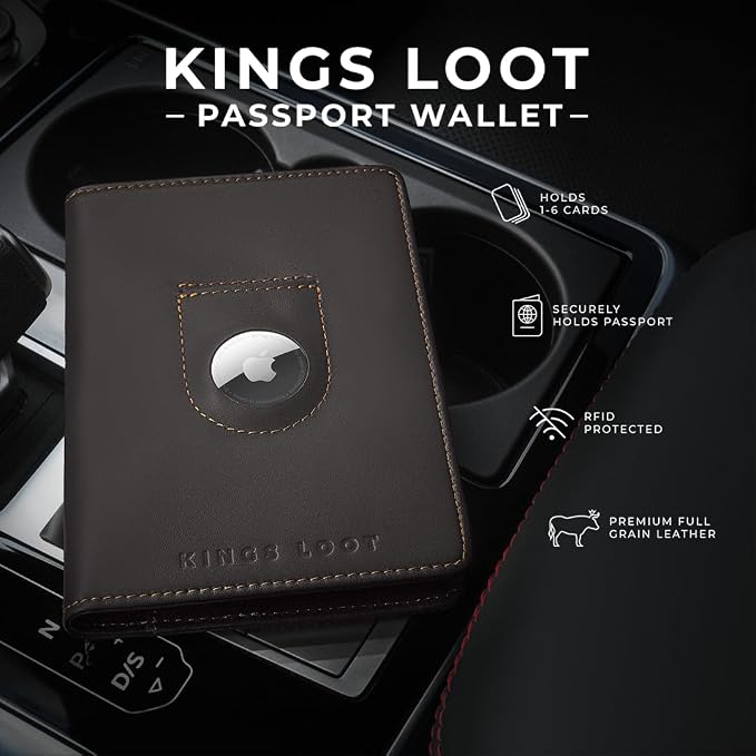 Kings Loot Passport Holder Wallet | RFID Protected Leather Travel Wallet - Image 2