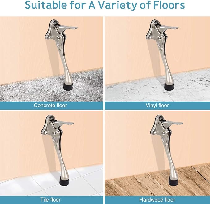 Door Stopper, One-Touch semi-Automatic Metal Door Stopper, - Image 7