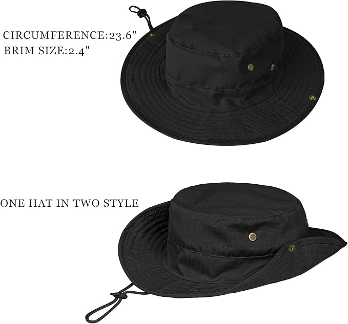 Sun Hats for Men Women Boonie Hat Foldable Fishing Hat UPF 50+ Bucket Hat for - Image 3