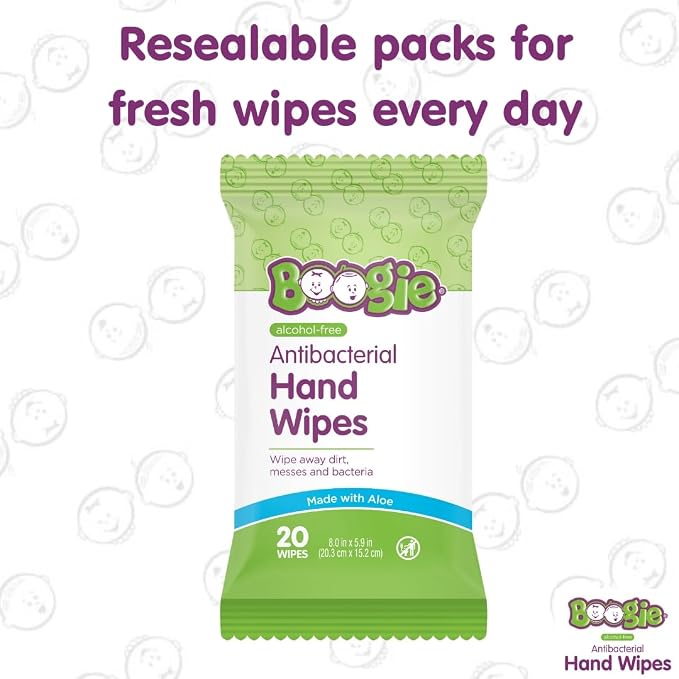 Antibacterial Hand Wipes by Boogie, Alcohol Free, Hypoallergenic and - Image 6