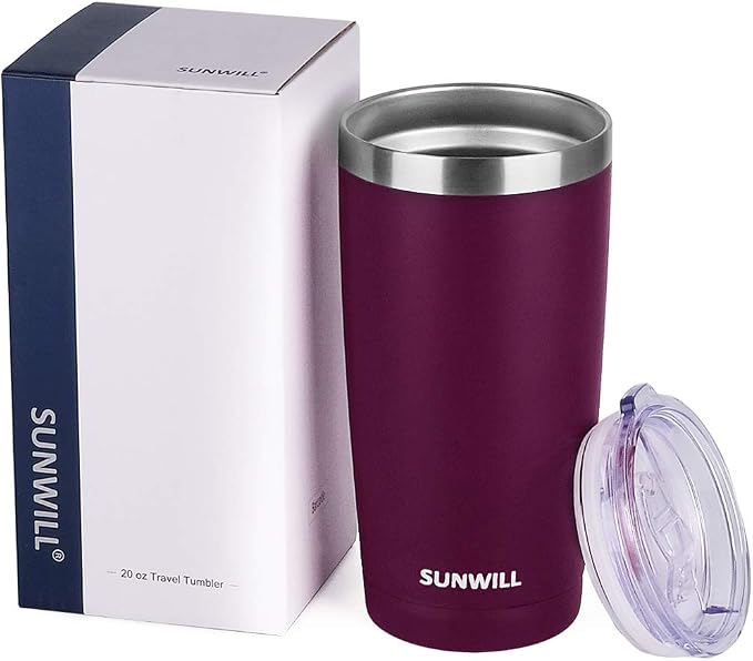 SUNWILL Travel Coffee Tumbler 20 oz, Insulated Mug - Image 4