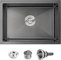 POPFLY 23×18 Inch Undermounter Kitchen Sink, 18 Gauge Stainless Steel Handmade by POPFLY