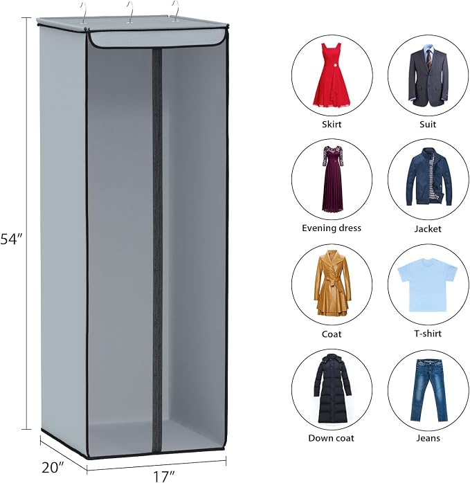 Univivi Garment Bags for Hanging Clothes, Large Clothes Storage Bags Closet - Image 4