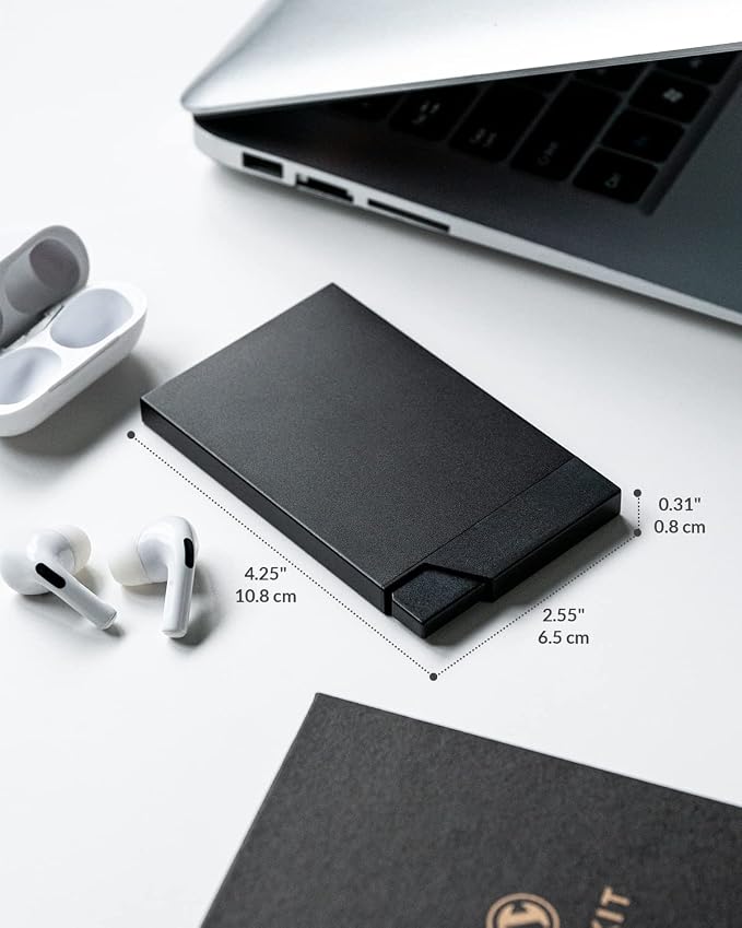 VULKIT Pop up Card Holder Minimalist Credit Card Holder RFID Blocking Slim - Image 5