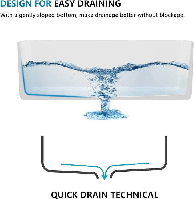 33 White Farm Sink Workstation - Image 9