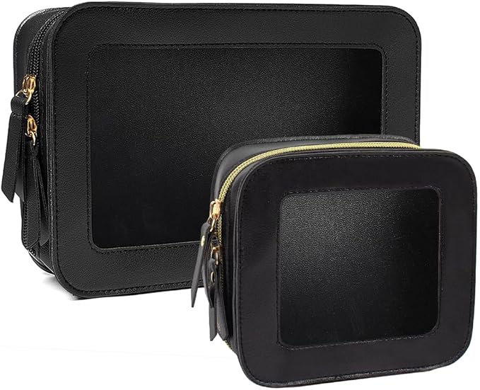 2 Pcs Clear Makup Bag Set by FFpaw