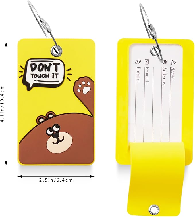 2PCS 2303 Bright Silicone Luggage tag - Image 2