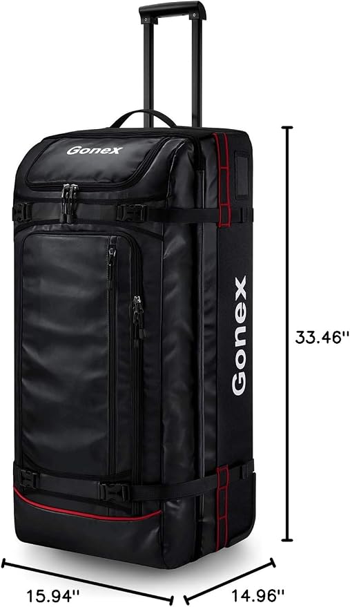Gonex Rolling Duffle Bag with Wheels, 100L Water Repellent Large Wheeled Travel - Image 7