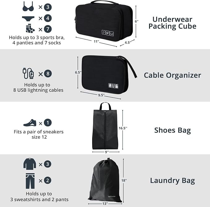 7 Set Compression Packing Cubes - Image 4