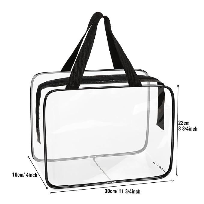 APREUTY Clear Makeup Bags, TSA Approved 3 Pcs Large Cosmetic Makeup Bags Set - Image 2