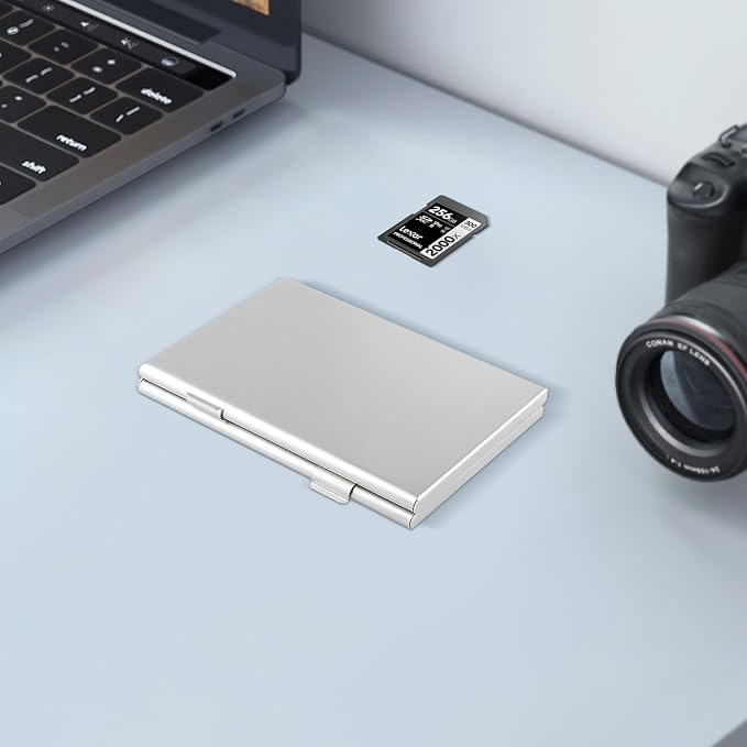 Aluminum SD Card Case, 21Slots Ultrathin SD Card Holder, Memory Card Storage - Image 7