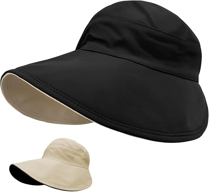 Sun Hats for Womens Wide Brim UV Protection Fishing Hats Packable Reversible by huablo
