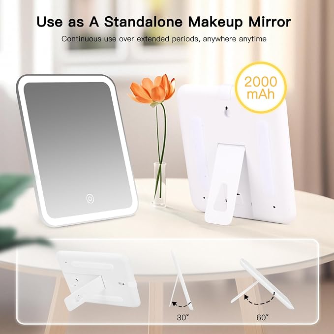 Travel Makeup Bag with LED Mirror, Cosmetic Bags - Image 6
