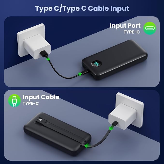 Portable Charger 40, 800mAh Power Bank, 25W PD QC 4.0 Fast Charging Portable - Image 6