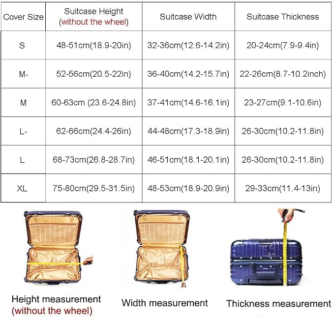 MosaiRudo Thicker Luggage Cover Elastic Suitcase Cover Protector Fits 18-32 - Image 5