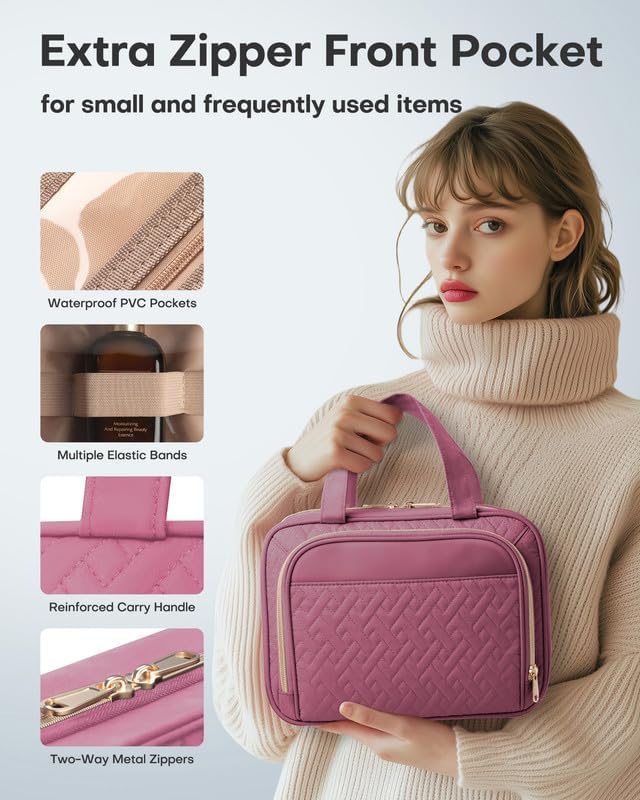 HOTOR Travel Toiletry Bag for Women & Men, Waterproof Makeup Bag - Image 5