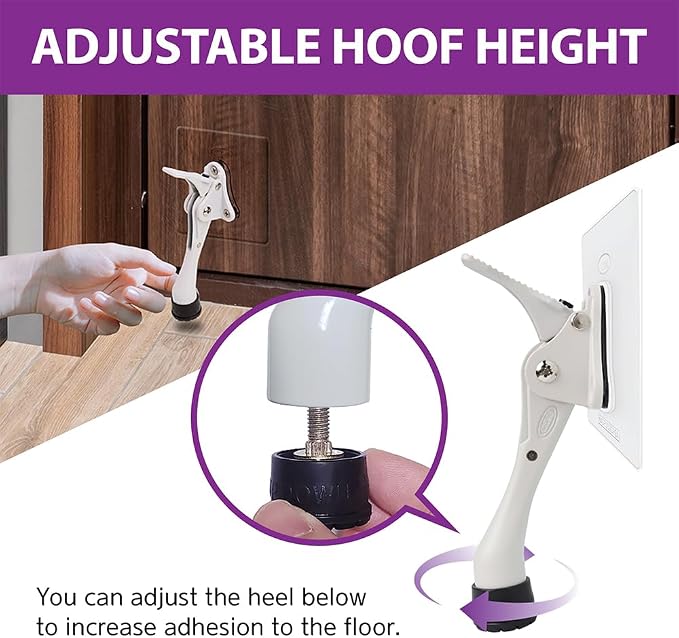 Door Stopper with Adhesive Bracket Stickers, No Drilling or Tools Needed - Image 8