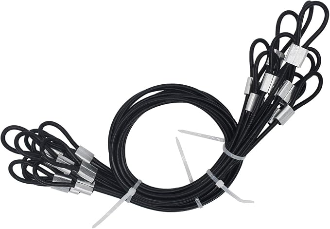 10 pcs 20 inch 3mm Thickness Stainless Steel Wire Cable by Bytiyar