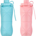 YCT Collapsible Silicone Travel Water Bottle 20oz, Reuseable Leakproof BPA Free by YCT