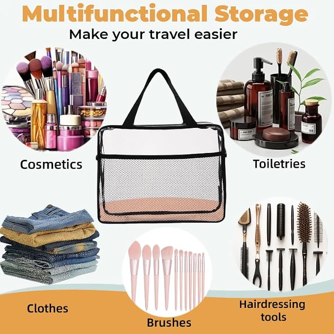 XEWEA 2PCS Large TSA Approved Clear Travel Toiletry Bags - Image 4